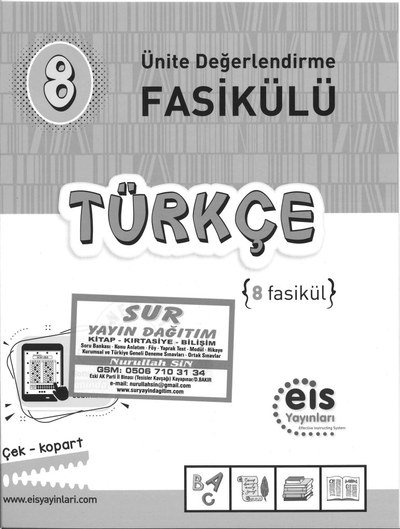 ÜNİTE DEĞERLENDİRME FASİKÜLÜ TÜRKÇE