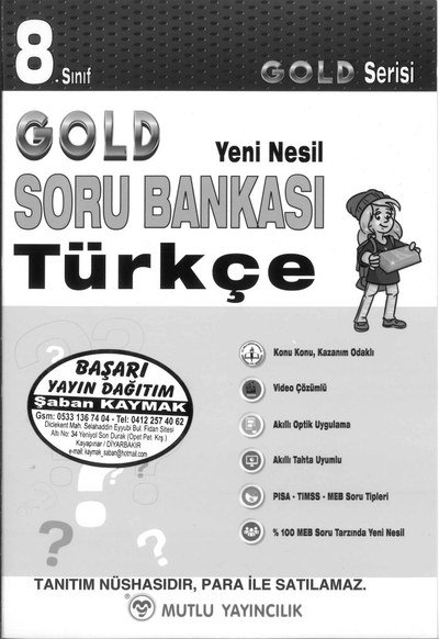 GOLD SORU BANKASI TÜRKÇE Limon Fotokopi