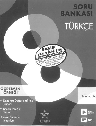 SORU BANKASI TÜRKÇE Limon Fotokopi