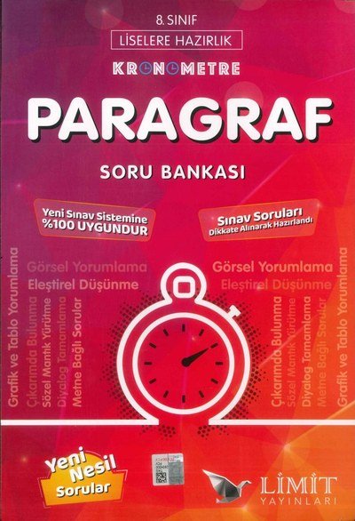 KRONOMETRE PARAGRAF SORU BANKASI YENİ NESİL SORULAR Limon Fotokopi