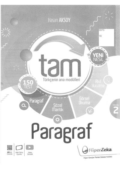 TÜRKÇENİN ANA MODÜLLERİ PARAGRAF Limon Fotokopi