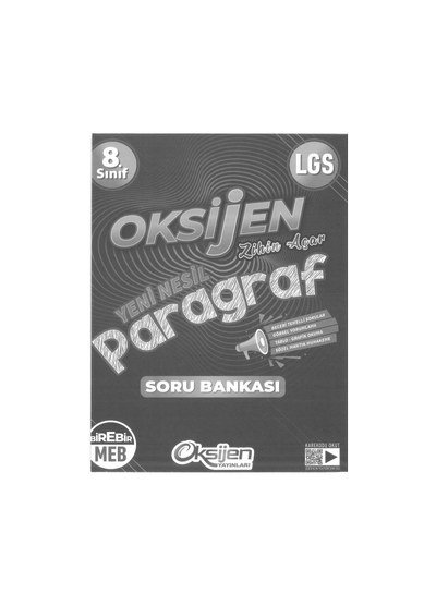 OKSİJEN YENİ NESİL PARAGRAF SORU BANKASI
