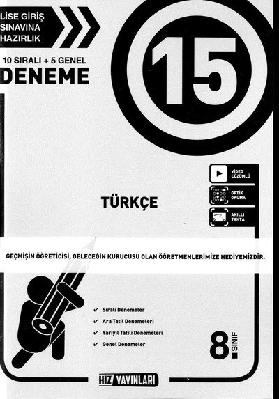 15 DENEME TÜRKÇE Limon Fotokopi