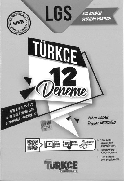 LGS TÜRKÇE 12 DENEME Limon Fotokopi