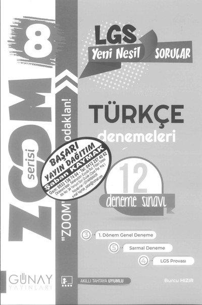 LGS YENİ NESİL SORULAR TÜRKÇE DENEMELERİ 12 DENEME SINAVI Limon Fotokopi