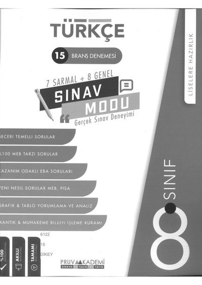 TÜRKÇE 15 BRANŞ DENEMESİ SINAV MODU