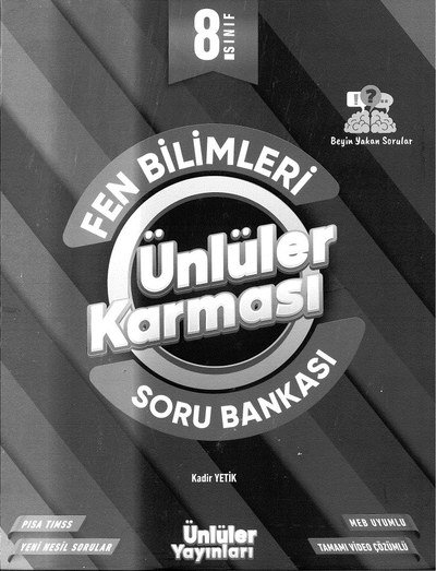 FEN BİLİMLERİ ÜNLÜLER KARMASI SORU BANKASI Limon Fotokopi