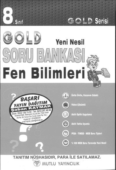 GOLD SORU BANKASI FEN BİLİMLERİ Limon Fotokopi