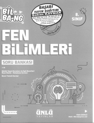 FEN BİLİMLERİ SORU BANKASI BİL BA-NG Limon Fotokopi