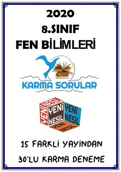 FEN BİLİMLERİ 15 FARKLI YAYINDAN 30'LU KARMA DENEME Limon Fotokopi