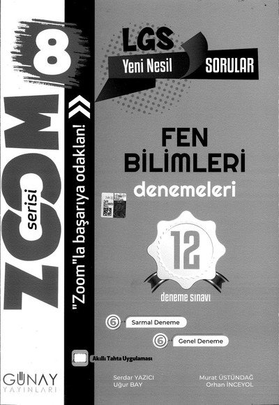 ZOOM SERİSİ FEN BİLİMLERİ 12 DENEME SINAVI Limon Fotokopi