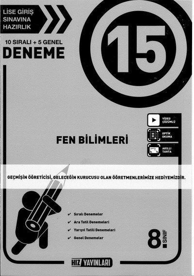 15 DENEME FEN BİLİMLERİ