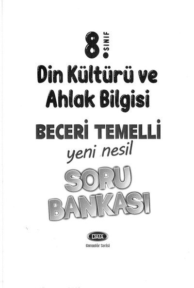 DİN KÜLTÜRÜ VE AHLAK BİLGİSİ BECERİ TEMELLİ SORU BANKASI Limon Fotokopi