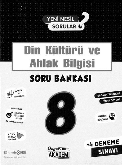 DİN KÜLTÜRÜ VE AHLAK BİLGİSİ SORU BANKASI
