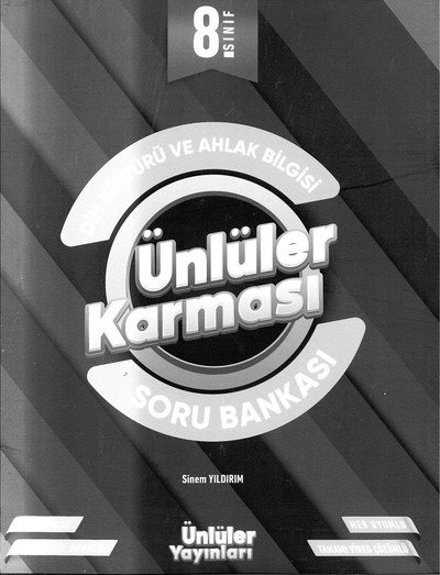 DİN KÜLTÜRÜ VE AHLAK BİLGİSİ ÜNLÜLER KARMASI SORU BANKASI Limon Fotokopi