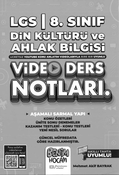 LGS DİN KÜLTÜRÜ VE AHLAK BİLGİSİ VİDEO DERS NOTLARI