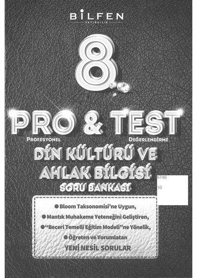 PRO & TEST DİN KÜLTÜRÜ VE AHLAK BİLGİSİ SORU BANKASI