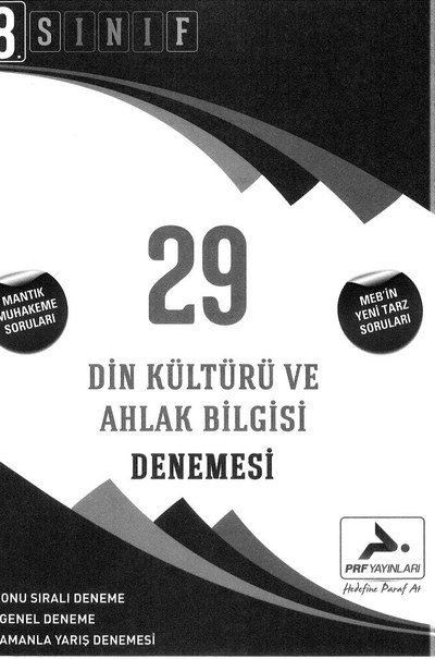 29 DİN KÜLTÜRÜ VE AHLAK BİLGİSİ DENEMESİ