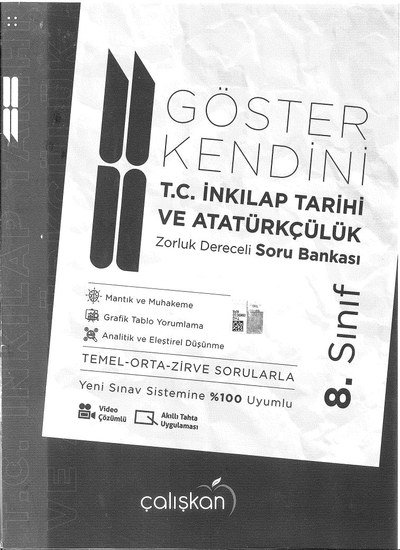 GÖSTER KENDİNİ T.C. İNKILAP TARİHİ VE ATATÜRKÇÜLÜK SORU BANKASI