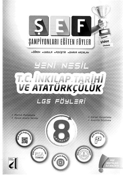 ŞEF YENİ NESİL T.C. İNKILAP TARİHİ VE ATATÜRKÇÜLÜK LGS FÖYLERİ