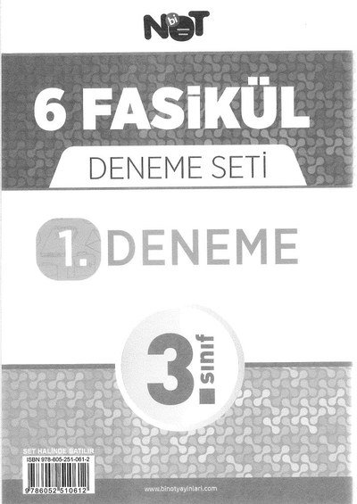 6 FASİKÜL DENEME SETİ Limon Fotokopi