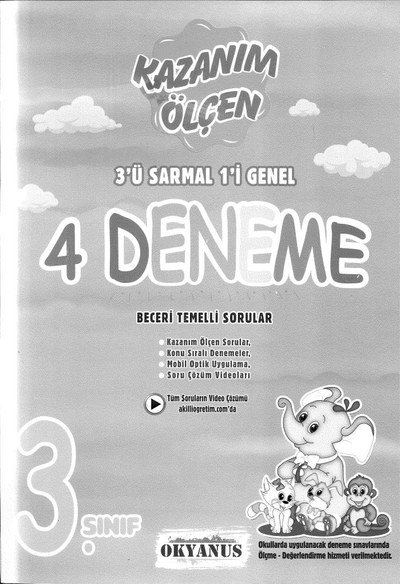 KAZANIM ÖLÇEN 4 DENEME Limon Fotokopi