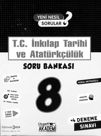 T.C. İNKILAP TARİHİ VE ATATÜRKÇÜLÜK SORU BANKASI Limon Fotokopi