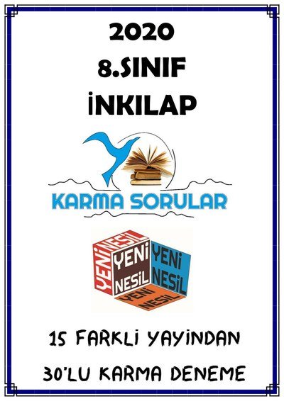 İNKILAP 15 FARKLI YAYINDAN 30'LU KARMA DENEME Limon Fotokopi