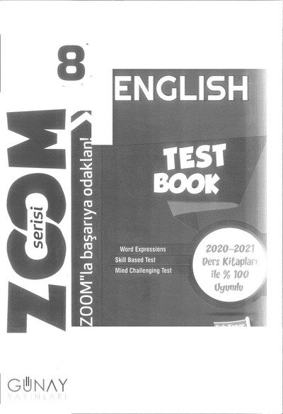 ENGLISH TEST BOOK ZOOM SERİSİ Limon Fotokopi