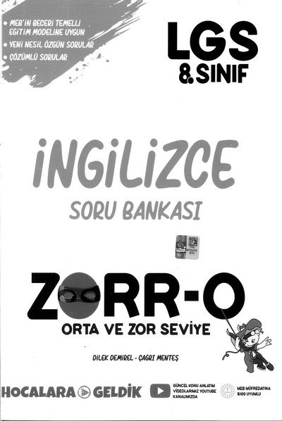 İNGİLİZCE SORU BANKASI ZORR-O Limon Fotokopi