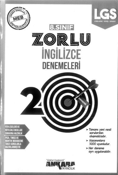 ZORLU İNGİLİZCE DENEMELERİ 20 DENEME Limon Fotokopi