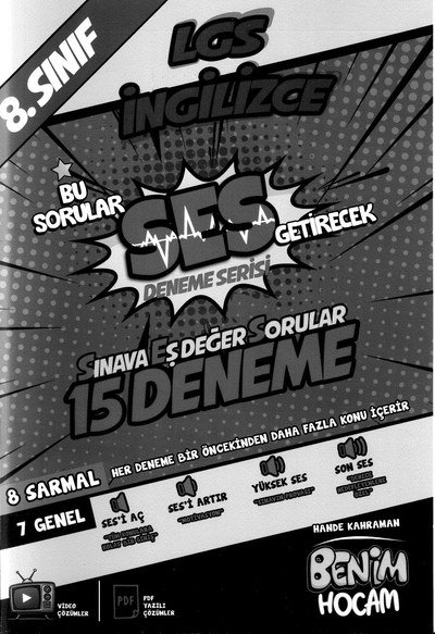 LGS İNGİLİZCE SES DENEME SERİSİ 15 DENEME Limon Fotokopi