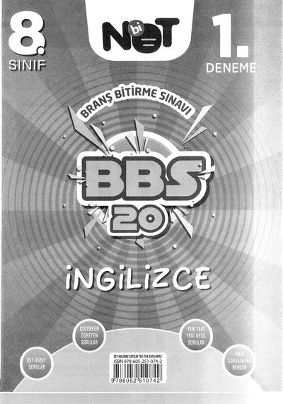 BRANŞ BİTİRME SINAVI BBS 20 İNGİLİZCE Limon Fotokopi