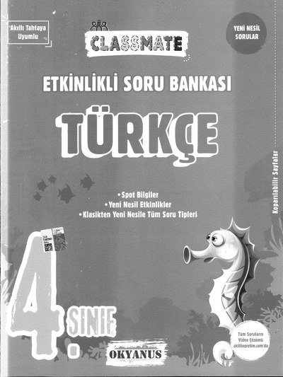CLASSMATE TÜRKÇE SORU BANKASI Limon Fotokopi