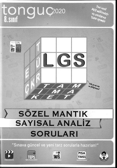 LGS SÖZEL MANTIK SAYISAL ANALİZ SORULARI Limon Fotokopi