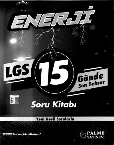 ENERJİ LGS 15 GÜNDE SON TEKRAR SORU KİTABI Limon Fotokopi