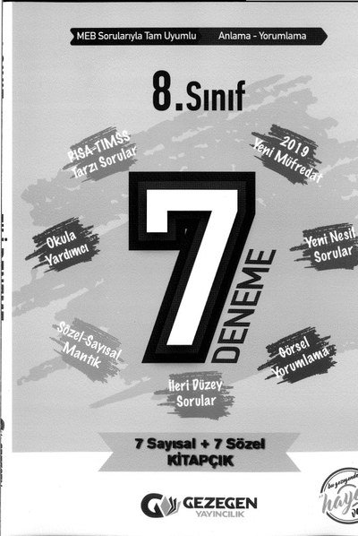 7 DENEME İLERİ DÜZEY SORULAR KİTAPÇIK Limon Fotokopi
