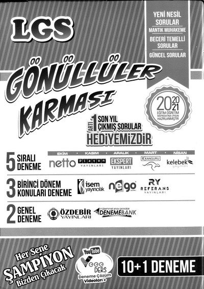LGS GÖNÜLLÜLER KARMASI 10+1 DENEME Limon Fotokopi