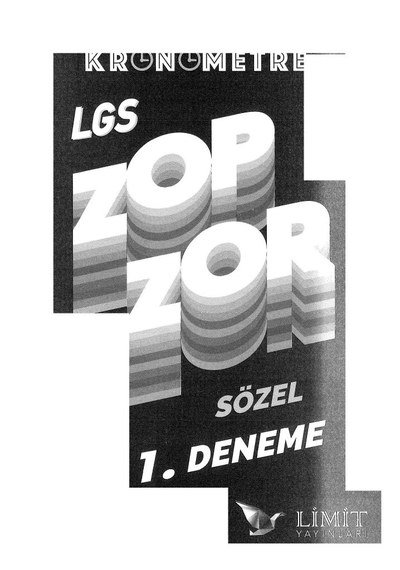 KRONOMETRE LGS ZOR ZOR SÖZEL 1. DENEME Limon Fotokopi