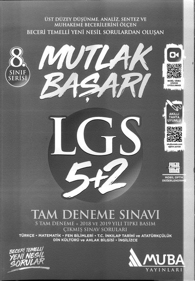 MUTLAK BAŞARI LGS 5+2 TAM DENEME SINAVI Limon Fotokopi