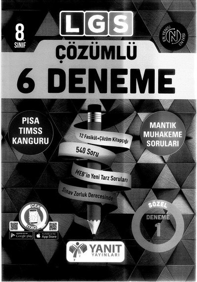 LGS ÇÖZÜMLÜ 6 DENEME MANTIK MUHAKEME SORULARI Limon Fotokopi