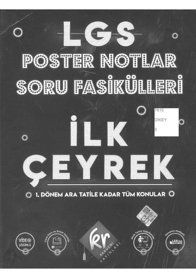 LGS POSTER NOTLAR SORU FASİKÜLLERİ İLK ÇEYREK Limon Fotokopi
