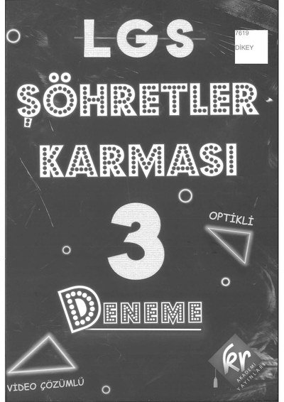 LGS ŞÖHRETLER KARMASI 3 DENEME OPTİKLİ Limon Fotokopi