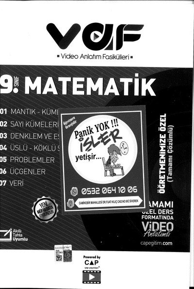 VİDEO ANLATIM FASİKÜLLERİ MATEMATİK TAMAMI ÖZEL DERS FORMATINDA Limon Fotokopi