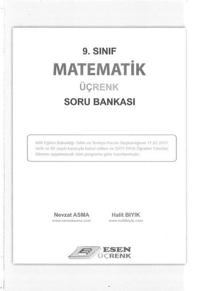MATEMATİK ÜÇRENK SORU BANKASI Limon Fotokopi