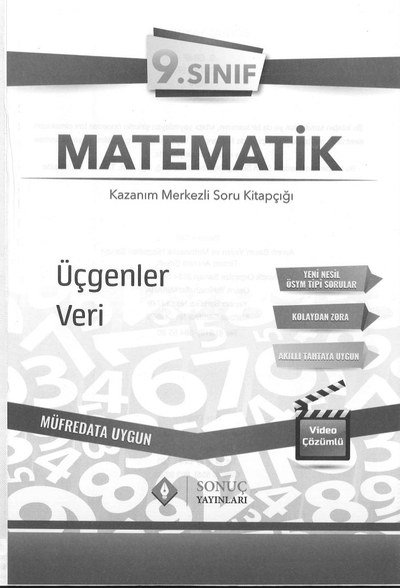 MATEMATİ K SORU KİTAPÇIĞI ÜÇGENLER VERİ