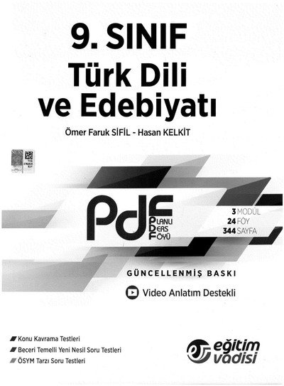 TÜRK DİLİ VE EDEBİYATI PUANLI DERS FÖYÜ