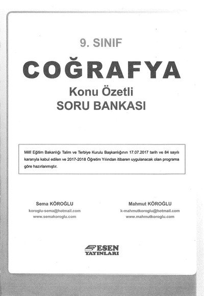 COĞRAFYA KONU ÖZETLİ SORU BANKASI Limon Fotokopi
