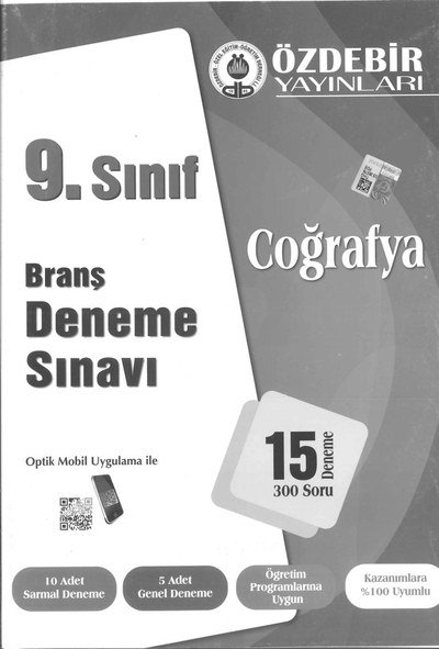 BRANŞ DENEME SINAVI COĞRAFYA 15 DENEME 300 SORU Limon Fotokopi
