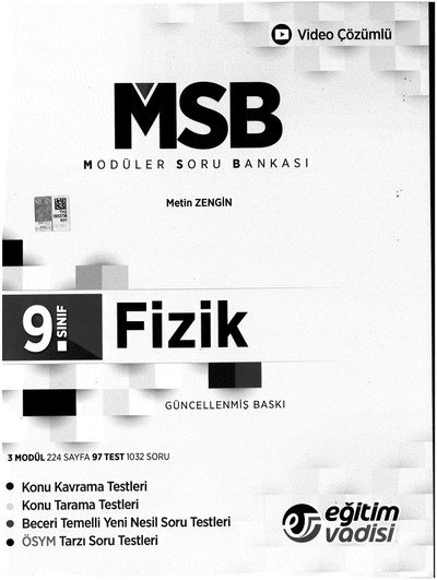 MODÜLER SORU BANKASI FİZİK GÜNCELLENMİŞ BASKI Limon Fotokopi